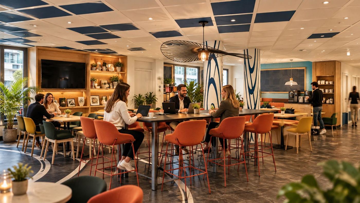 Novotel Stade de France — Salon coworking (perspective)